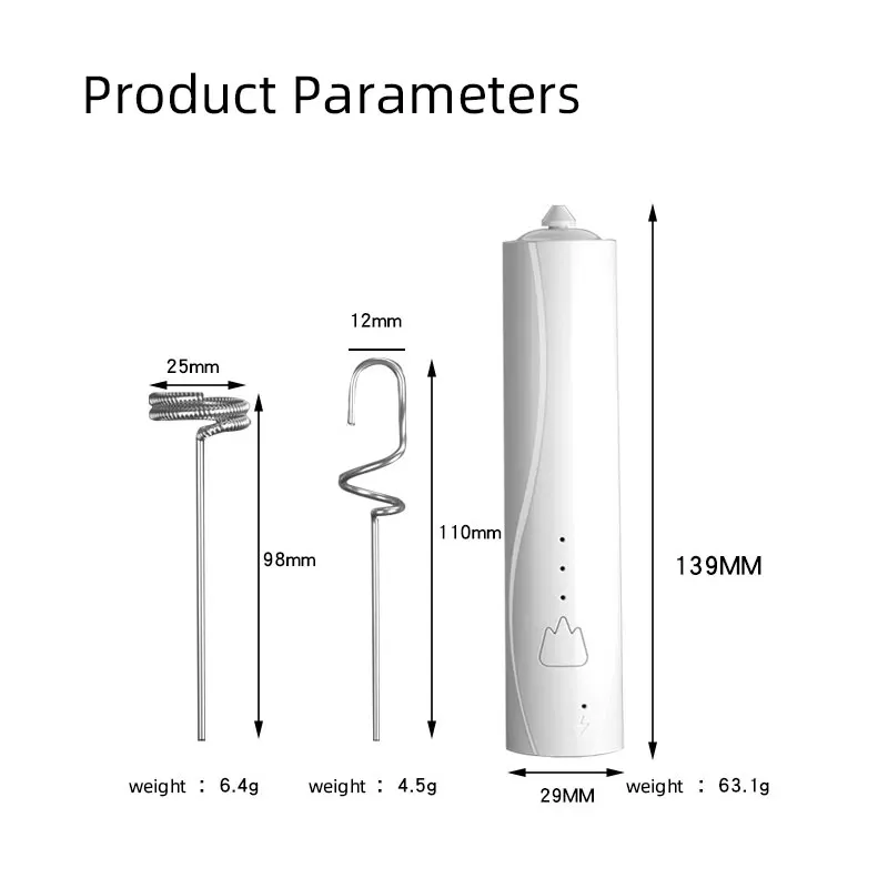 Elektryczny spieniacz do kawy i mleka, mini szybki spieniacz do ubijania, akumulator USB do użytku domowego ubijaczka do jajek, szybki mikser do