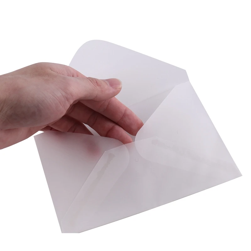 100Pcs White Translucent Envelopes Envelopes For DIY Postcard/Card Storage,Wedding Invitations,Gift Packaging