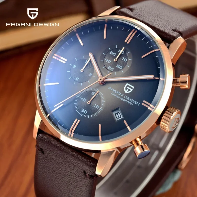 2025 New PAGANI DESIGN Business Men's Quartz Watch 46mm Brand Stainless Steel Waterproof Automatic Chronometer Relogo Masculino