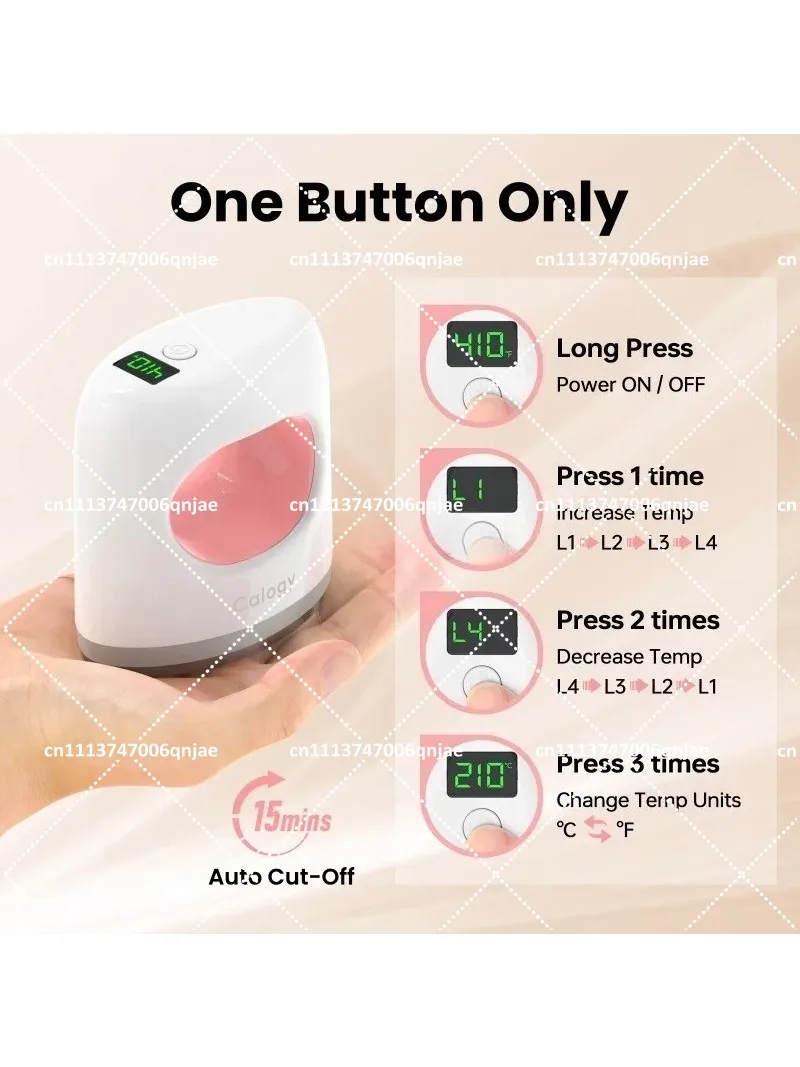Handheld Heat Press Machine 4 Gear Temperature Control Iron for T-Shirt Heat Transfer Printing