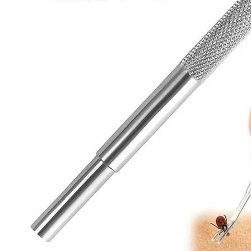 Stainless Steel Tick Fork Effective Design Fork Shape Pet Flea Removal Tweezers Tick Removal Tool Flea Treatment