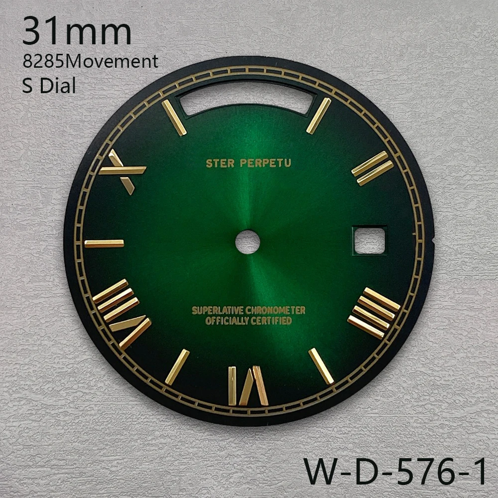 31mm Day And Date Rome S Dial Fit 8285 Movement Sunray High-Quality Dial Watch Modification Accessories