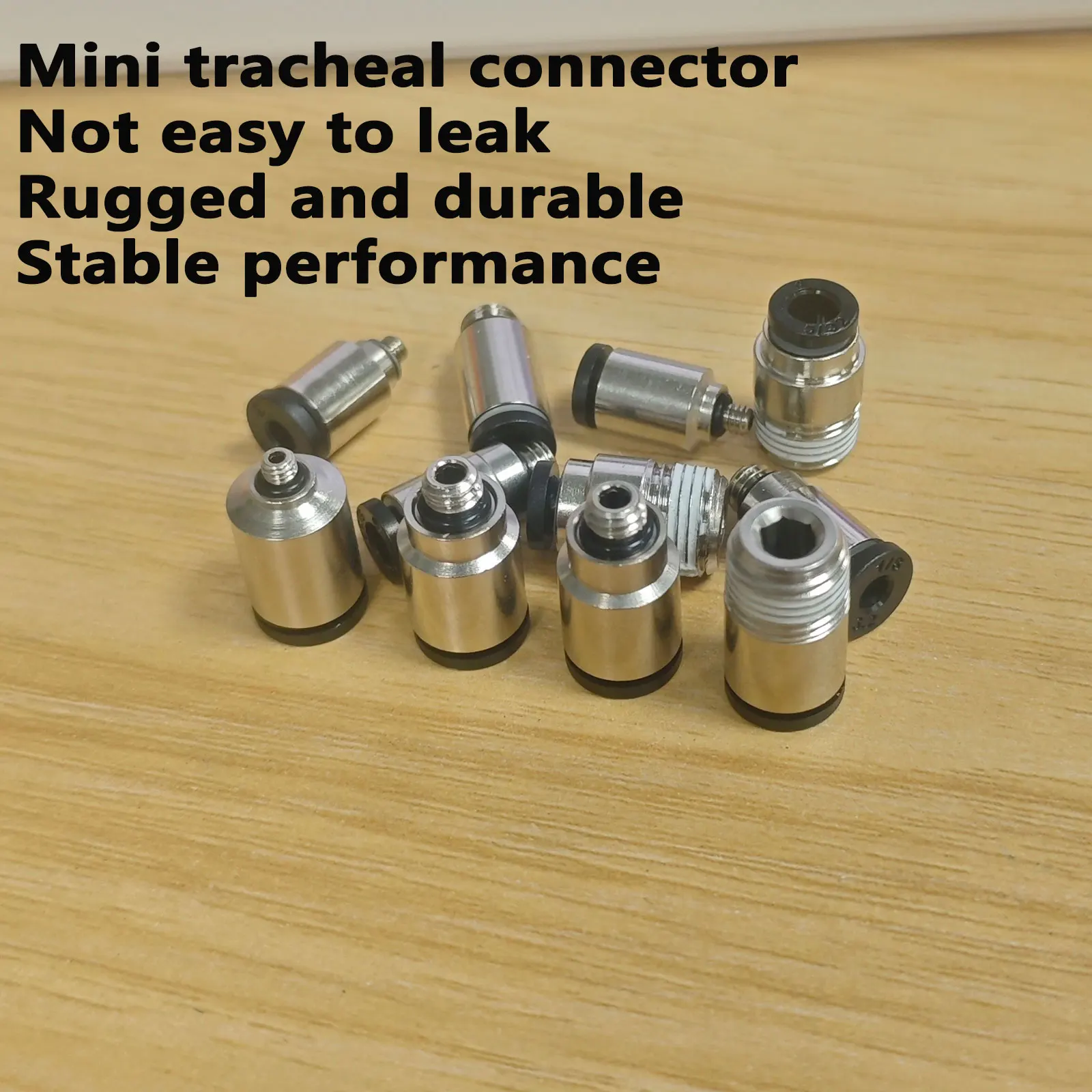 Pneumatic Quick Connector 3mm 4mm 6mm Hose Round Straight External Thread M3*0.5 M5*0.8 M6*1 PT1/8' Mini-connector