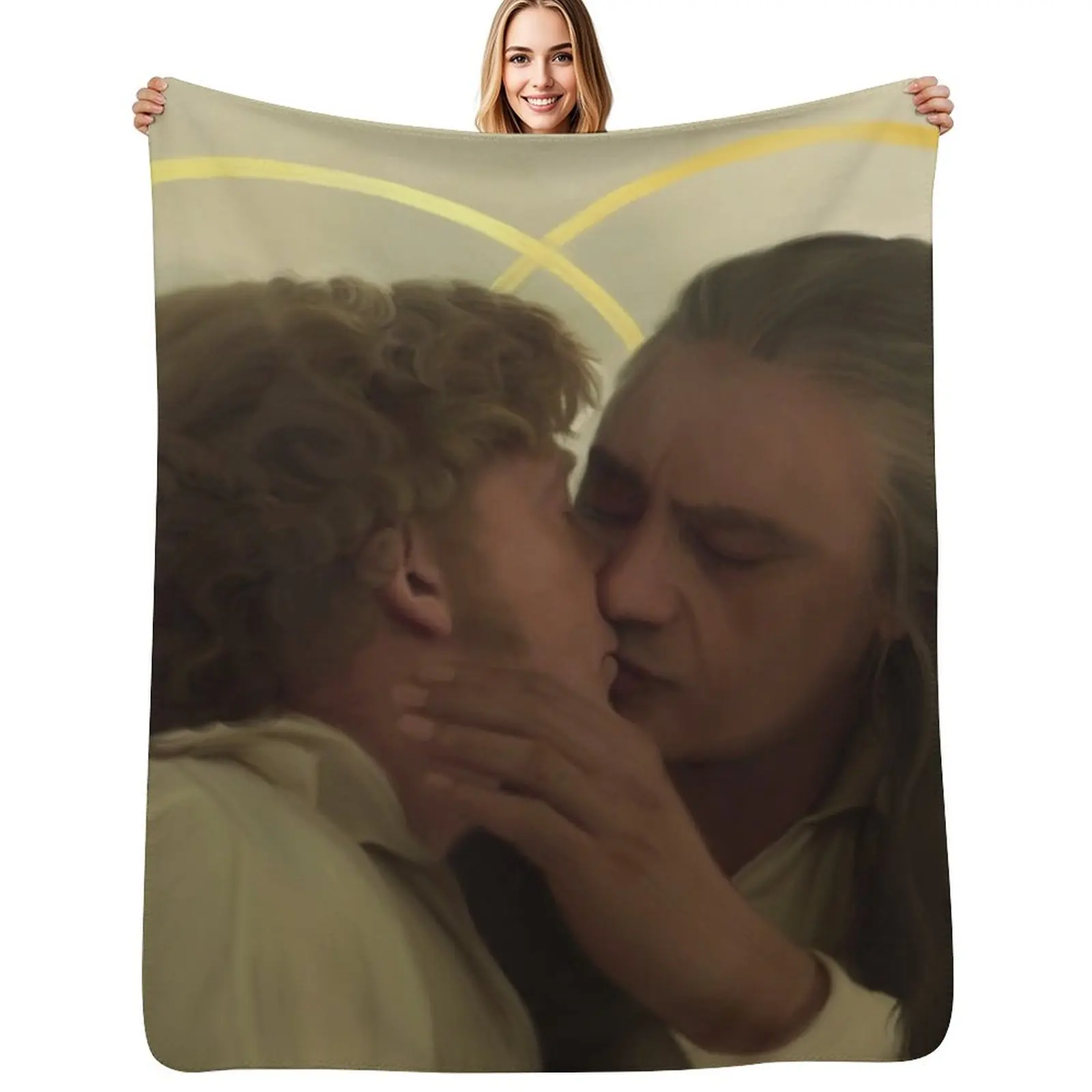 

What Makes Ed Happy Throw Blanket Flannel Fabric Heavy Decorative Beds Thins Blankets