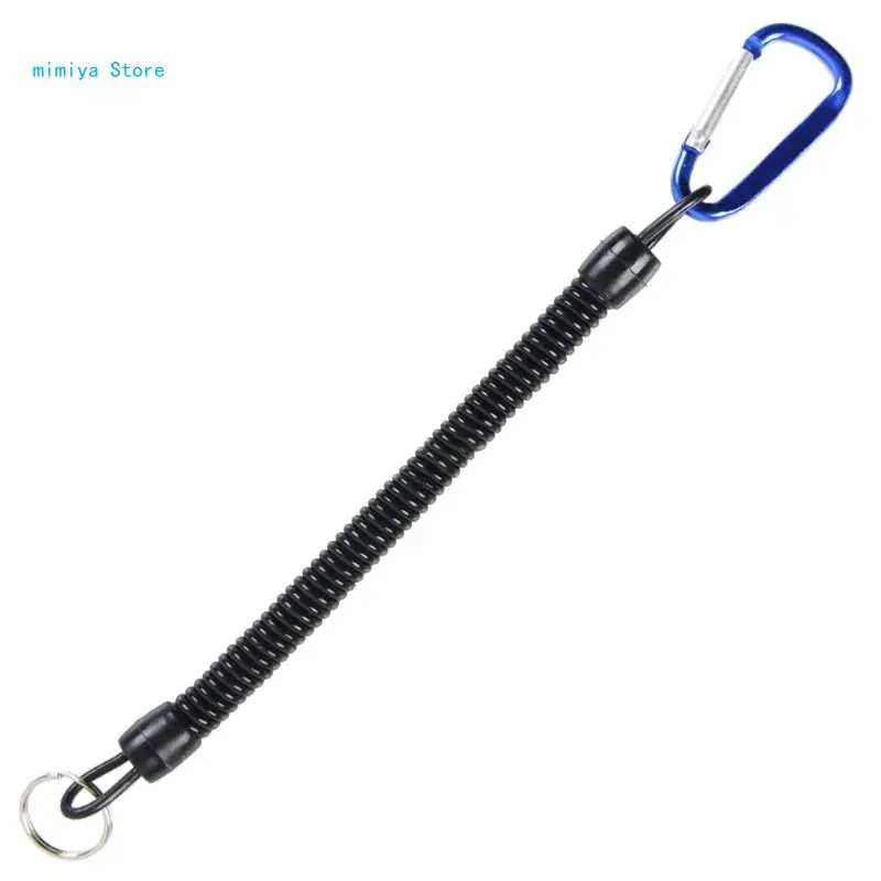 pipi Fishing Tools Anti-Lost Lanyard Telescopic Elastic Retention Rope Safety Spring Lanyard Rope Keyring Chain Accessories