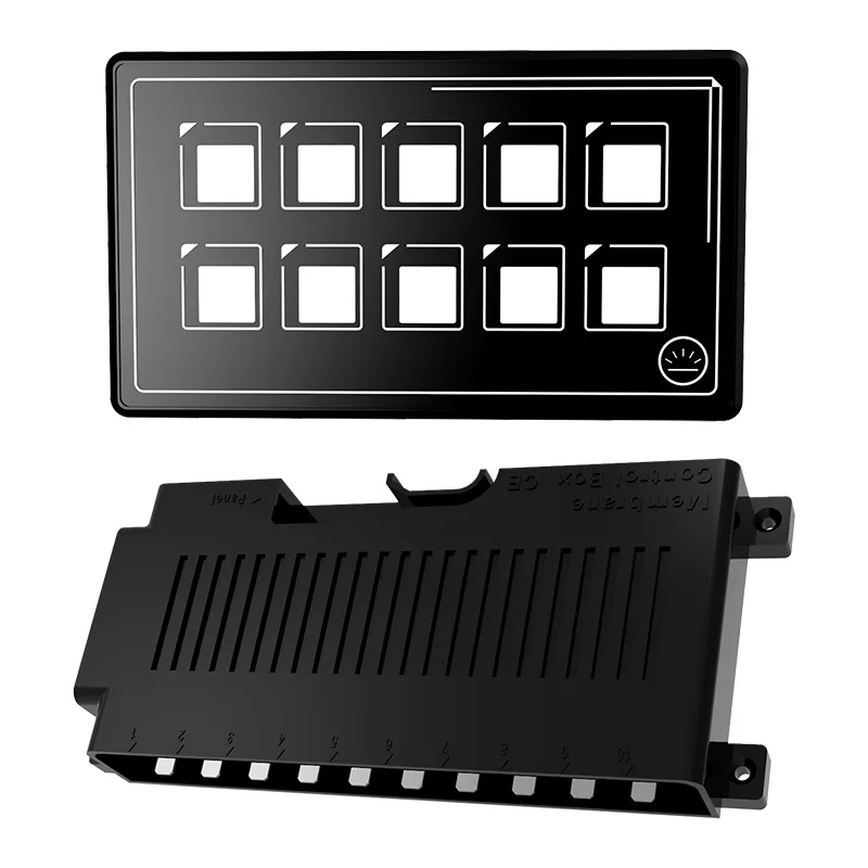 

New RV and Yacht Modified 10-Bit Button Switch Panel 12V Waterproof Bluetooth App Control 10P Switch Panel