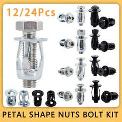 Petal Shape Metal Rivet Nuts Kit M4 M5 M6 M8 Molly Jack Nut Hex Expansion Screw Bolt License Plate Panel Clamp Lock Rivetnut