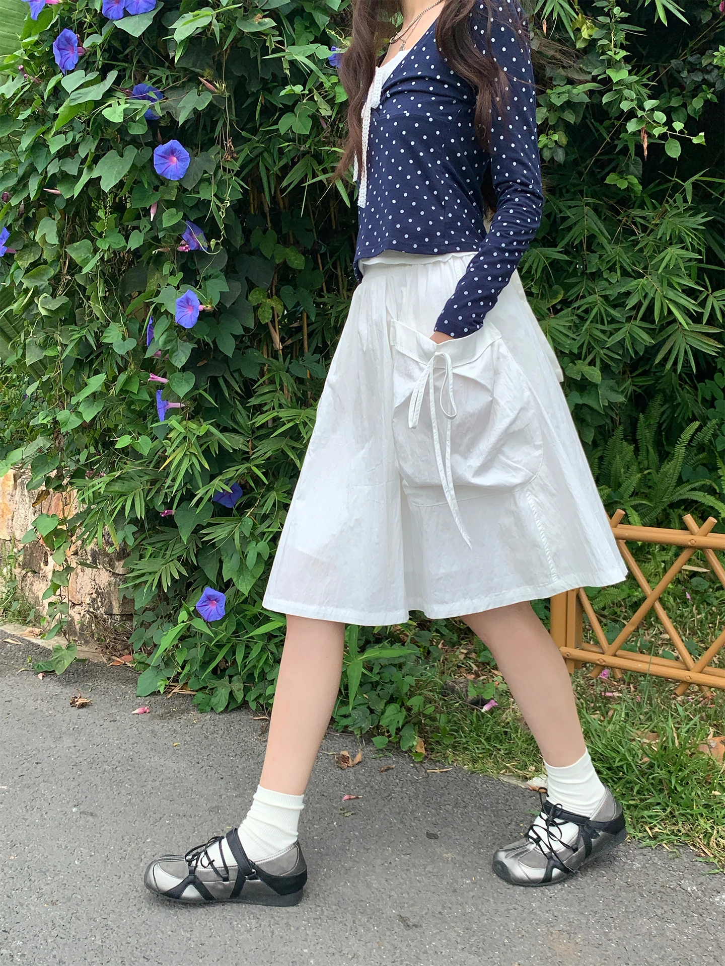 

Hollyii Korean Design Sensation Slimming Pocket Elastic Waist Midi Skirt Spring Summer New Arrival Women's Fashion City Commute