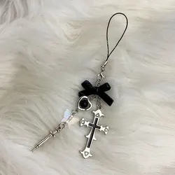 Y2K Phone Charms Pendant Kawaii Key Chain For Bag Iphone Samsung Cute Accessories Women Girl Strap Lanyard Beaded Ins 2024