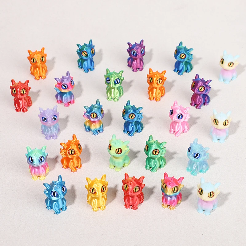 10/20 pièces mignon Mini Dragon volant impression 3D Figurine ornements miniatures décoration de bureau à domicile décoration de voiture