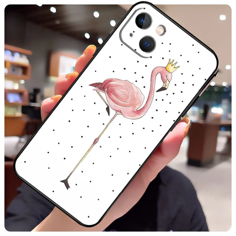 حافظة هاتف فلامنغو باللون الوردي والأحمر لهاتف آيفون 17 برو ماكس 17 غطاء خلفي هوائي لهاتف آيفون 17 برو