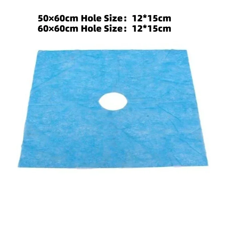 100Pcs Disposable Surgical Drapes Surgical Sheet Blue Surgical Towel Non-woven Sterile Hole Sheet