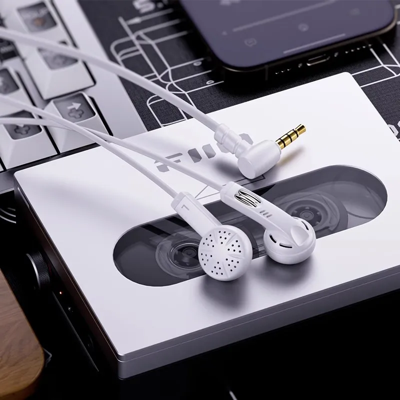 Fiio Jf11 Retro słuchawki z płaską główką w kształcie litery U rozszerzenie o niskiej częstotliwości niestandardowe słuchawki douszne do gier 14.2mm duża ruchoma cewka wtyczka 3.5mm