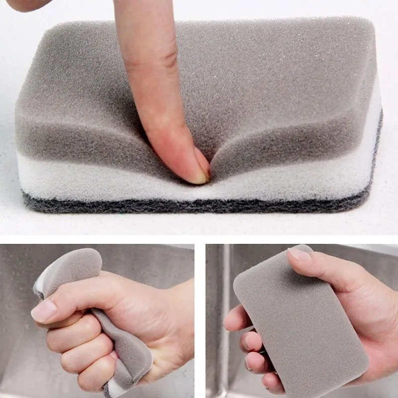 20/1pcs Magic Cleaning Sponges Double-sided Reusable Kitchen Sponge Wipes Pan Pot Dishwashing Scouring Pads Brush Clean Tools