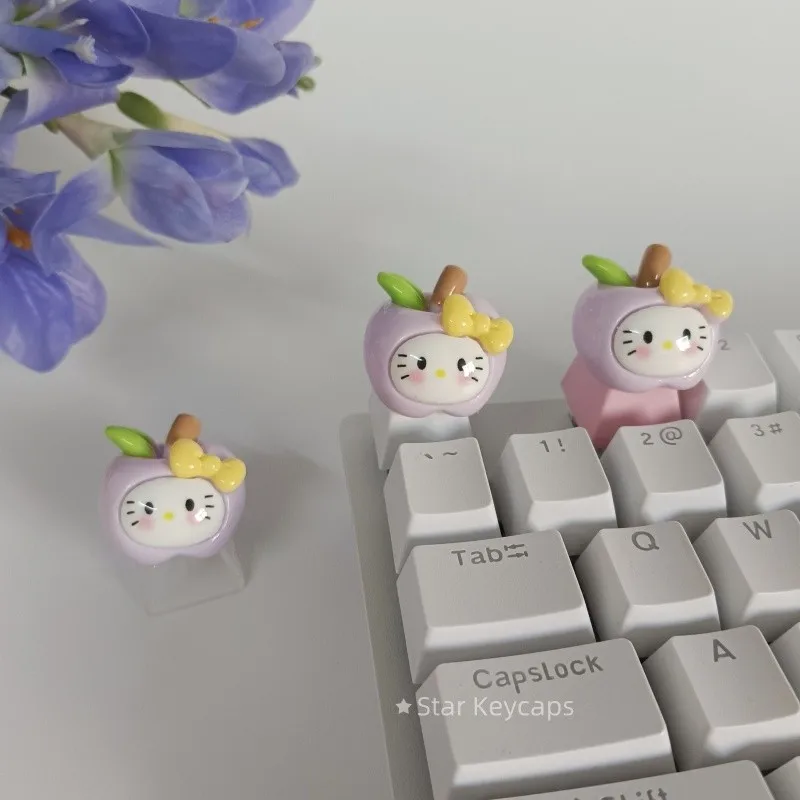 

In Stock Cute Hello KT Keycap Creative Keycaps Personalized Cherry Mechanical Keyboard Keycaps Gift