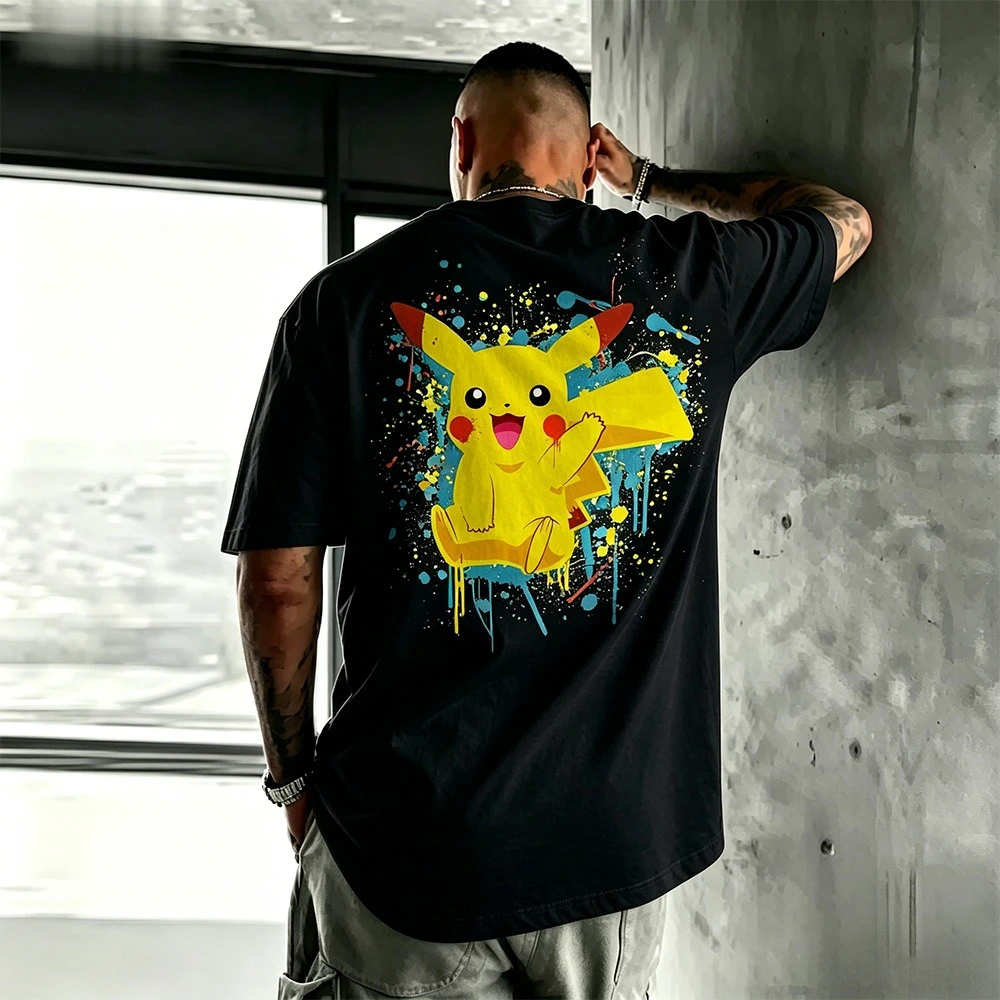 

2026 Pokémon Anime Graphic New TShirt Men Women Cotton Casual High Quality Japanese Cartoon Summer Y2k Casual Clothes