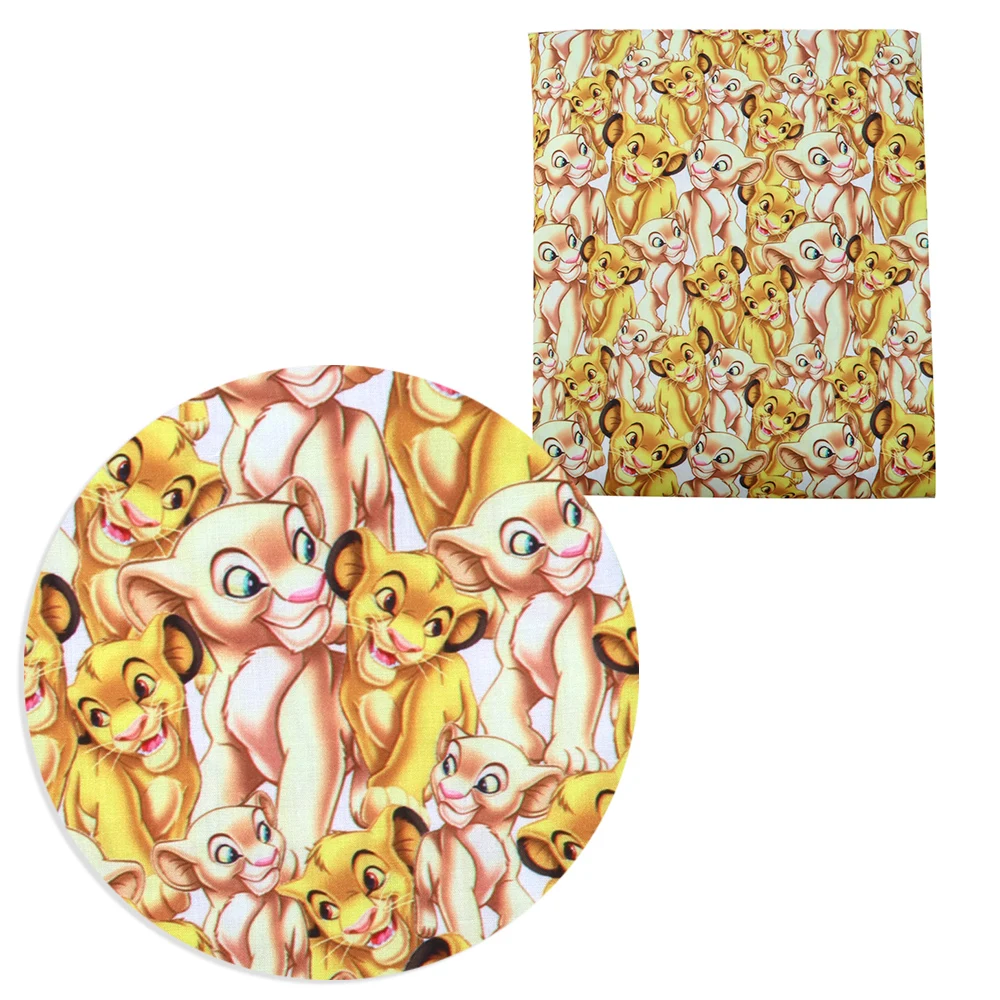 Free Shipping Disney The Lion King 50*145cm 100% Cotton Fabric Sewing Quilting Fabric Needlework Material DIY Cloth Handmade