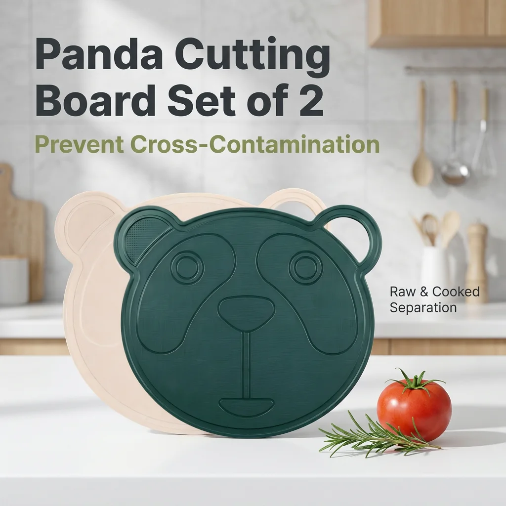 2ピースの漫画風クマ型カッティングボードセット。生鮮食品と調 - Baby Food Healthy のレビューと価格