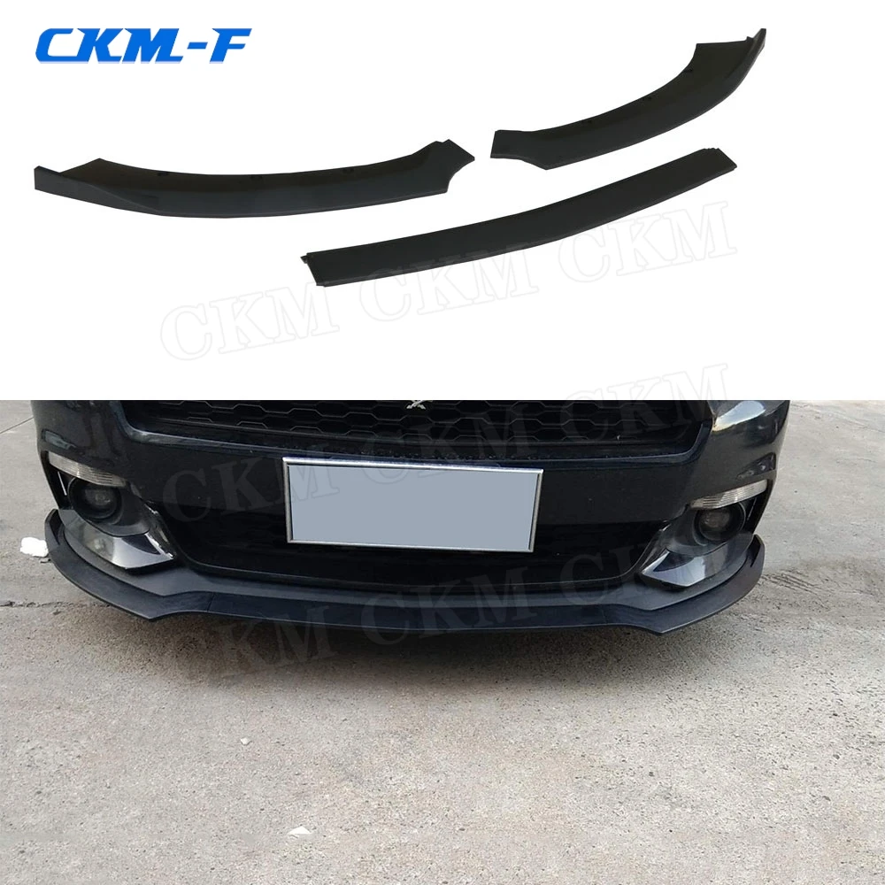 

3Pcs PP Black Front Bumper Lip Spoiler Splitters Aprons for Ford Mustang Coupe 2015 -2017 Head bumper Chin protector Car Styling