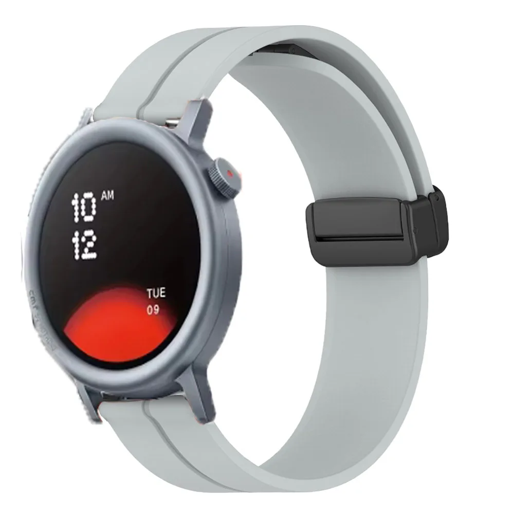 

22mm Magnetic Folding Buckle Band For CMF Watch Pro 2 Silicone Strap For CMF by Nothing Watch Pro Replacement Bracelet Watchband