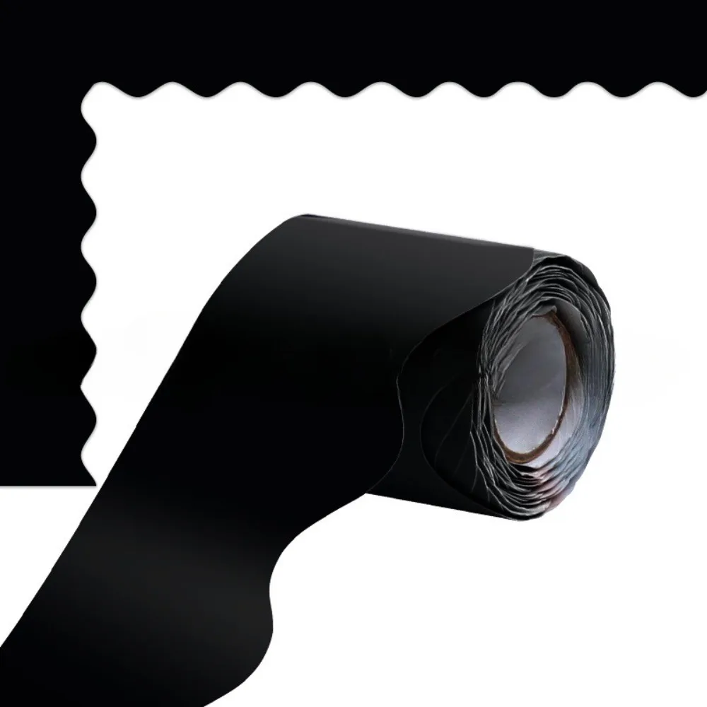 ملصقات حدودية ملونة على الموضة يمكنك صنعها بنفسك مقاومة للماء بحافة متموجة لتزيين الحائط للوحة إعلانات الفصول الدراسية والحفلات المنزلية