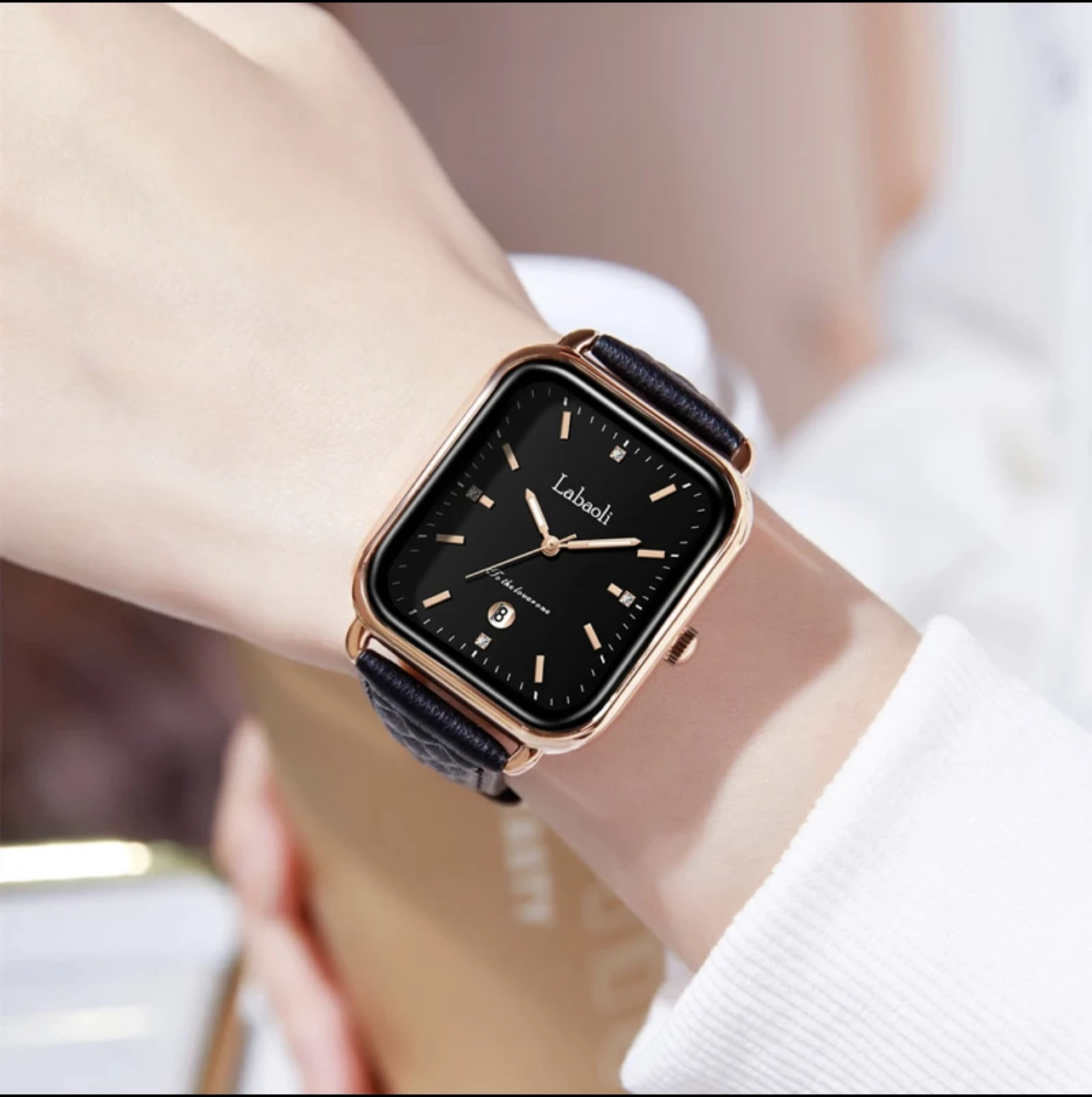 ساعة كوارتز مربعة الشكل جديدة فاخرة وخفيفة الوزن للسيدات إكسسوارات للسيدات هدية عيد ميلاد للنساء هدايا نسائية #3