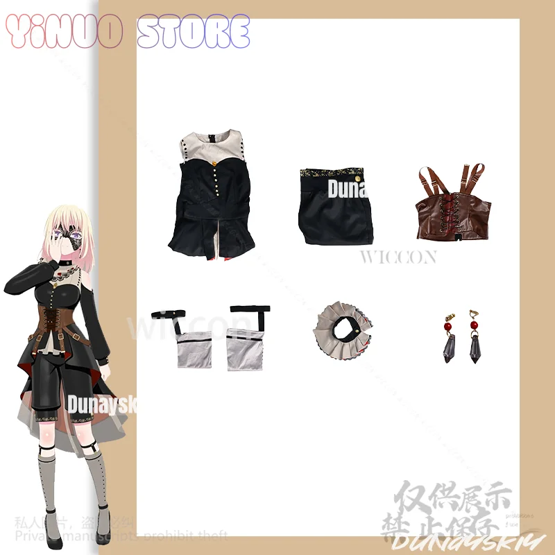 حلم أنيمي بانج! أزياء أفيويكا التأثيرية ميسومي أويكا جيراي كي للفتيات القوطية Y2K لوليتا قناع شعر مستعار ذهبي شاحب كوس مخصص