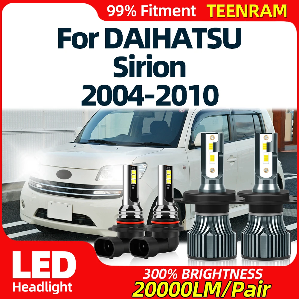 LED Headlight Bulbs Canbus 240W 40000LM Super Bright Auto Lamps 6000K For DAIHATSU Sirion 2004 2005 2006 2007 2008 2009 2010