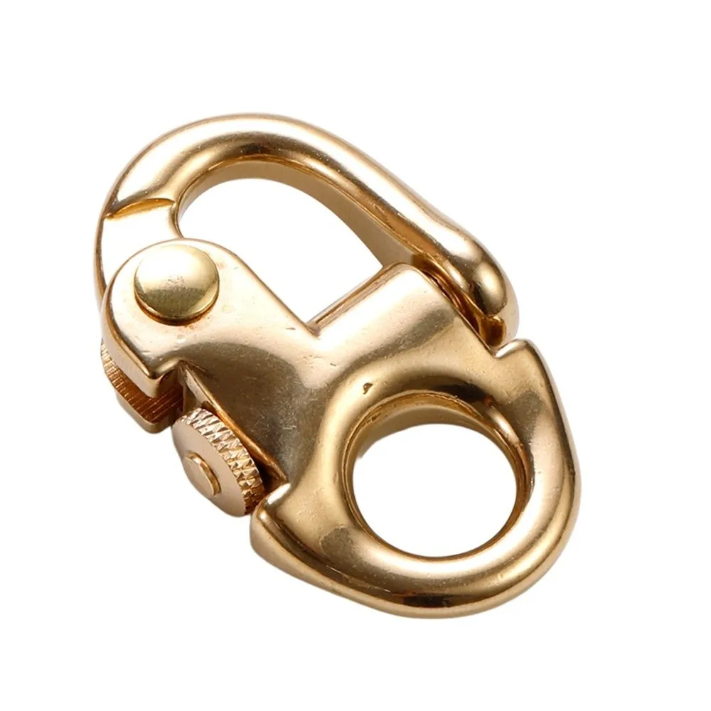 

Durable Brass Brass Buckle Clasp Swivel Design Joint Connector Opening Swivel Clasp Keychain Ring Hook Craft Supplies