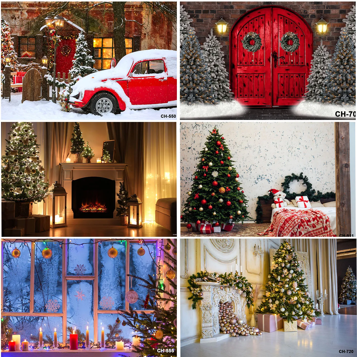 

Christmas Winter Snow Background For Xmas Trees Happy New Year Party Decoration Studio Family Portrait Backdrops Photozone Props