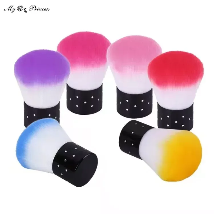 Mini cepillo de limpieza de polvo de uñas de seta suave portátil, removedor de polvo de Gel UV, cepillos, herramientas de cuidado de manicura para mujeres