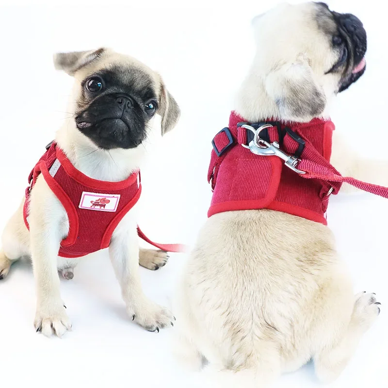 

Reflective Pet Dog Harnesses Adjustable Vest Walking Warm Breathable Harness Small Puppy Pet Products