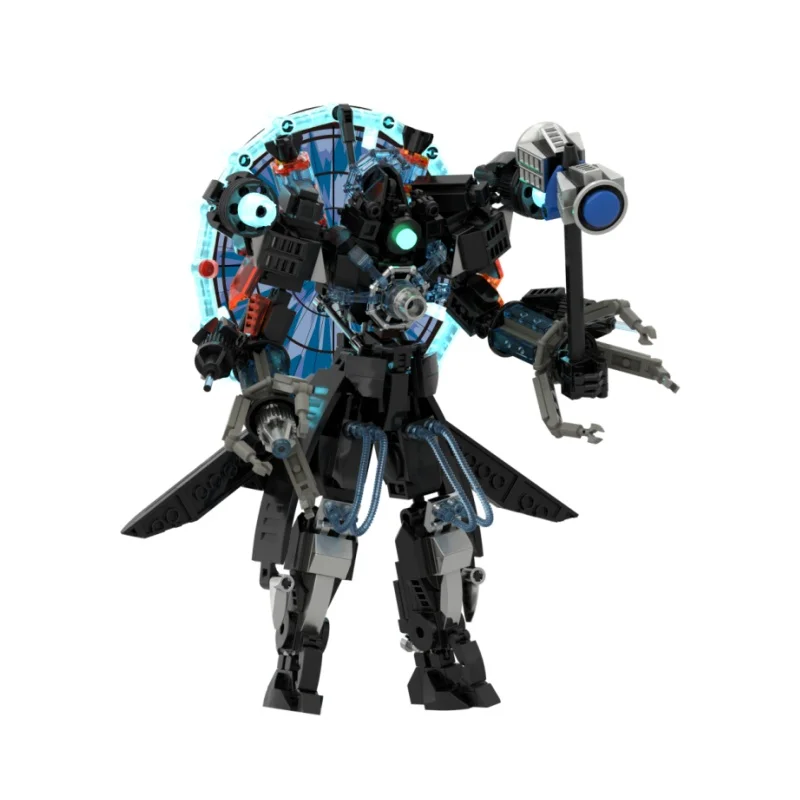 721pcs/set Horror Game Skibidi Toilet Man Building Blocks Set Giant Twin-Cannon Titan Monitor DIY Bricks Toys Christmas Gifts