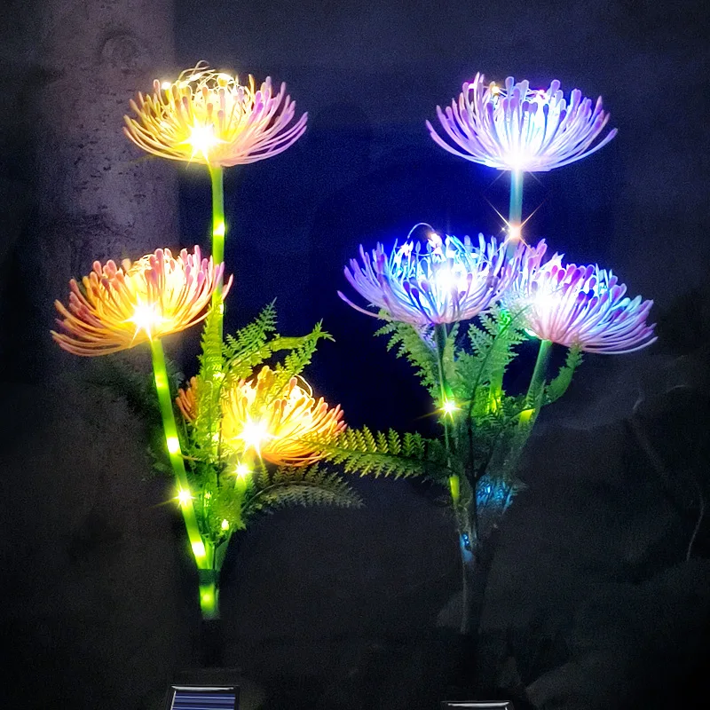 1PC Solar Powered Eternal Flower Lawn Lamp,Suitable for Courtyard,Garden,Lawn,Outdoor,Camping,Party,Christmas,Wedding Decoration