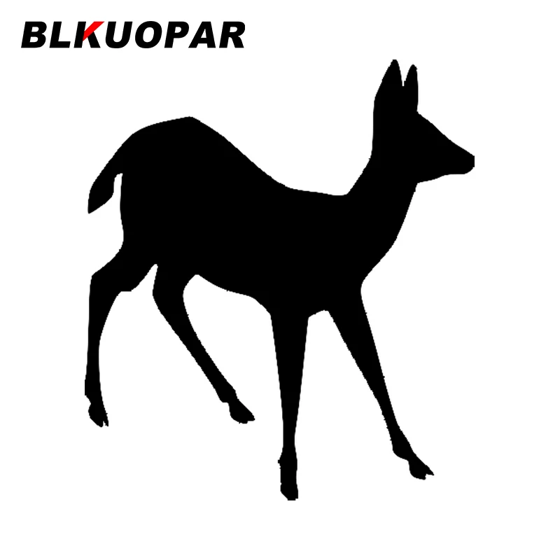 

BLKUOPAR For Deer Silhouette Car Stickers Die Cut Creative Decals Sunscreen Vinyl Helmet Vehicle Decoration Car Styling DIY