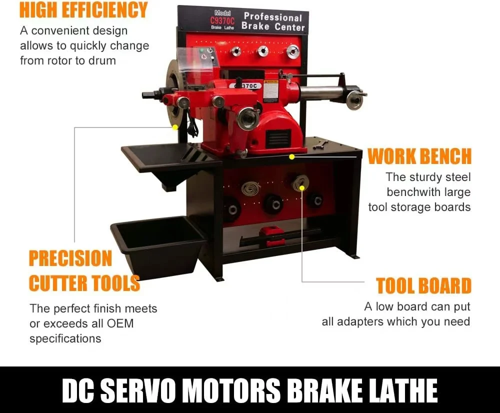 C9370C Full Automatic Brake Rotor Resurfacing Machine Automatic Truck and Car Combination Brake Drum Disc Cu tting Machine
