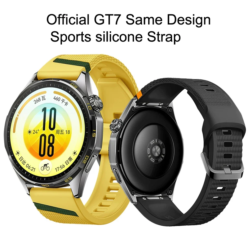 Sports Silicone Strap for Huawei Watch GT7 46mm/ Runner2 /GT5/GT4/GT3/GT2 46mm Watch Strap, 22mm Universal Watchband