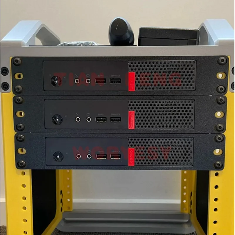 For Lenovo (ThinkCentre Tiny) Rack Tray 1U 10 Inch solid metal frame secure mini host inside cabinet server room network gear