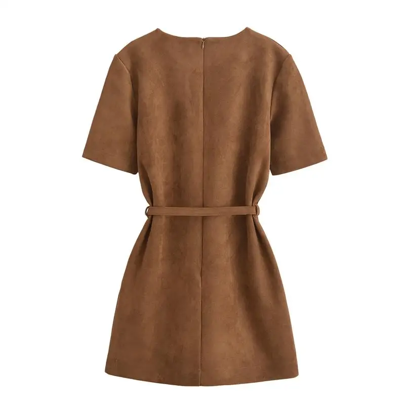 Feminino 2025 novo vestido de verão chique elegante fino o pescoço confortável rua férias vestido moda juventude férias mini vestido