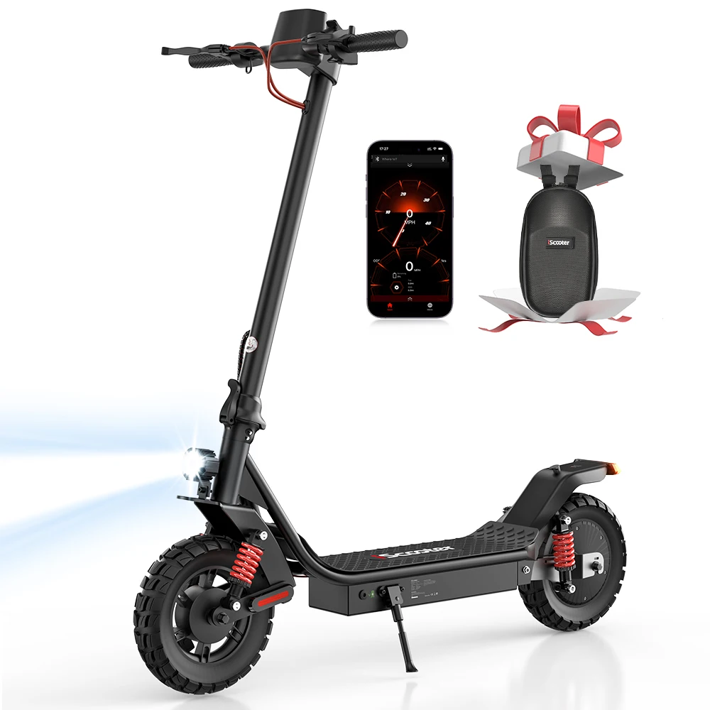 Iscooter I10pro Elektrische Scooter 10 Inch Band 800W 48V 15ah Opvouwbare Escooter Max Snelheid 45 Km/h Bereik 60Km Kick Scooter Met App