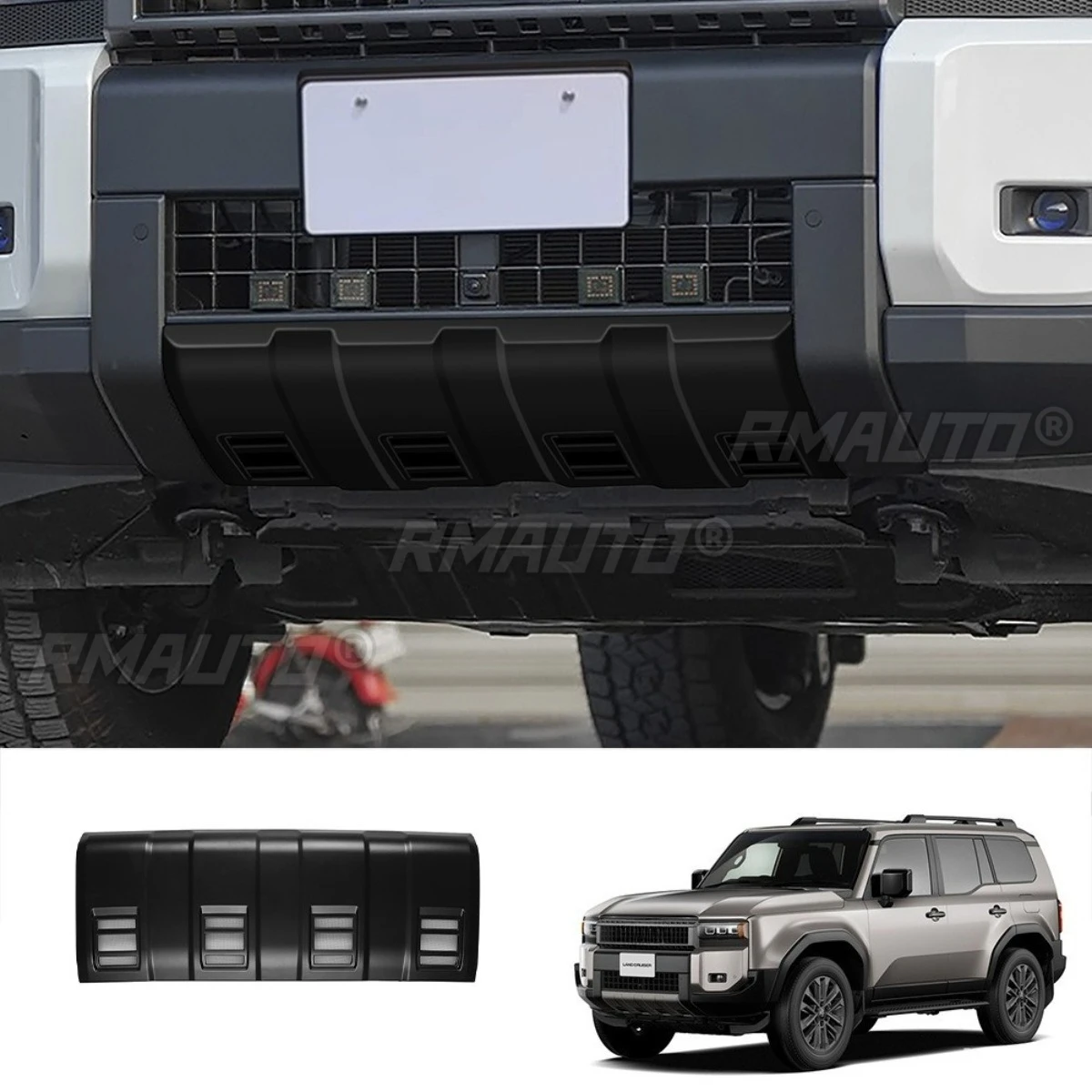 

For Toyota Prado LC250 2024+ Car Bumper Grill Insect screen Bottom Insect Proof Net Body Kit Front Bumper Grill Exterior Part