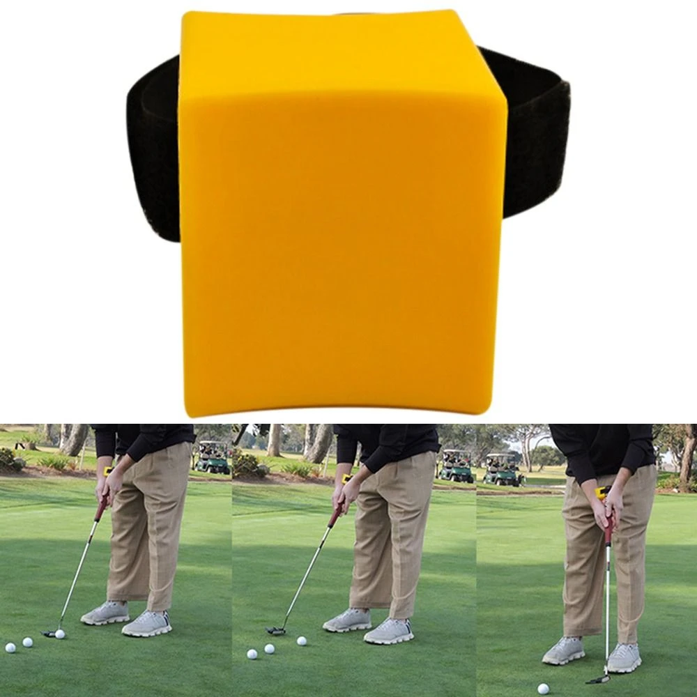 Golf Putter Trainer Cube, Golf Putting Posture Corrector, Anti-rollover Wrist Crutch, Elbow Wrist Angle Fixator, 5x4.5cm