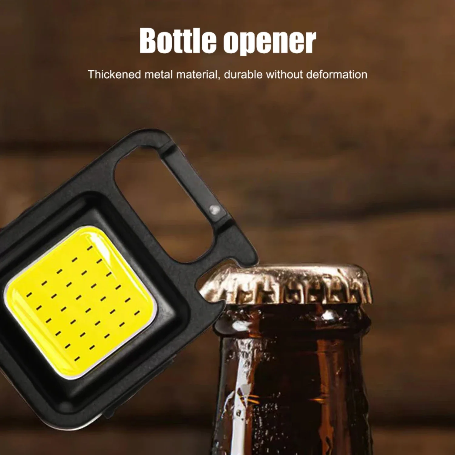 Versatile Handy Compact Mini Portable Lightweight Glare-Free Multifunctional COB USB Charging Emergency Flashlight Keychain LED