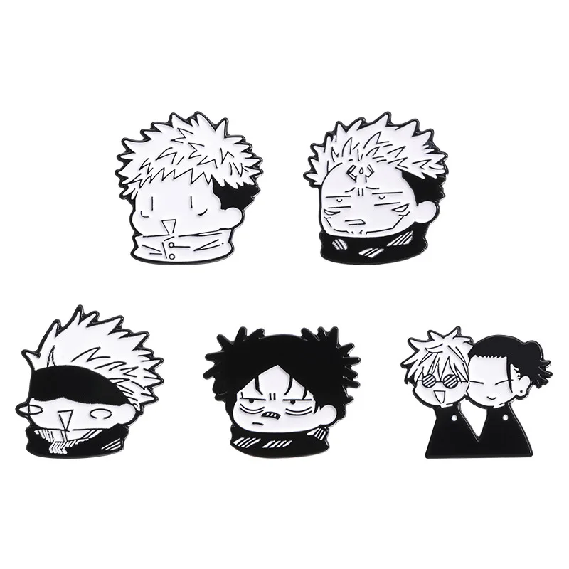 Broches en émail avec personnages de dessin animé Jujutsu Kaisen Toji, Version Q, broches d'image, Badges à revers, bijoux Punk de dessin animé, cadeau pour amis