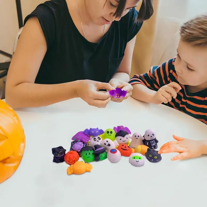 Squiishy-Ensemble de jouets à presser pour enfants, Jeux d'Halloween, Ensembles d'instituts soulignés, Squishes, Décompression, Ventilation de tension