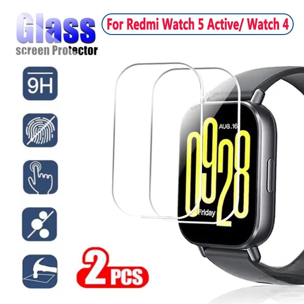 Tempered Glass for Xiaomi Redmi Watch 5 active Watch4 Smartwatch HD Screen Protector Anti-Scratch Prottiecve Film Accessories