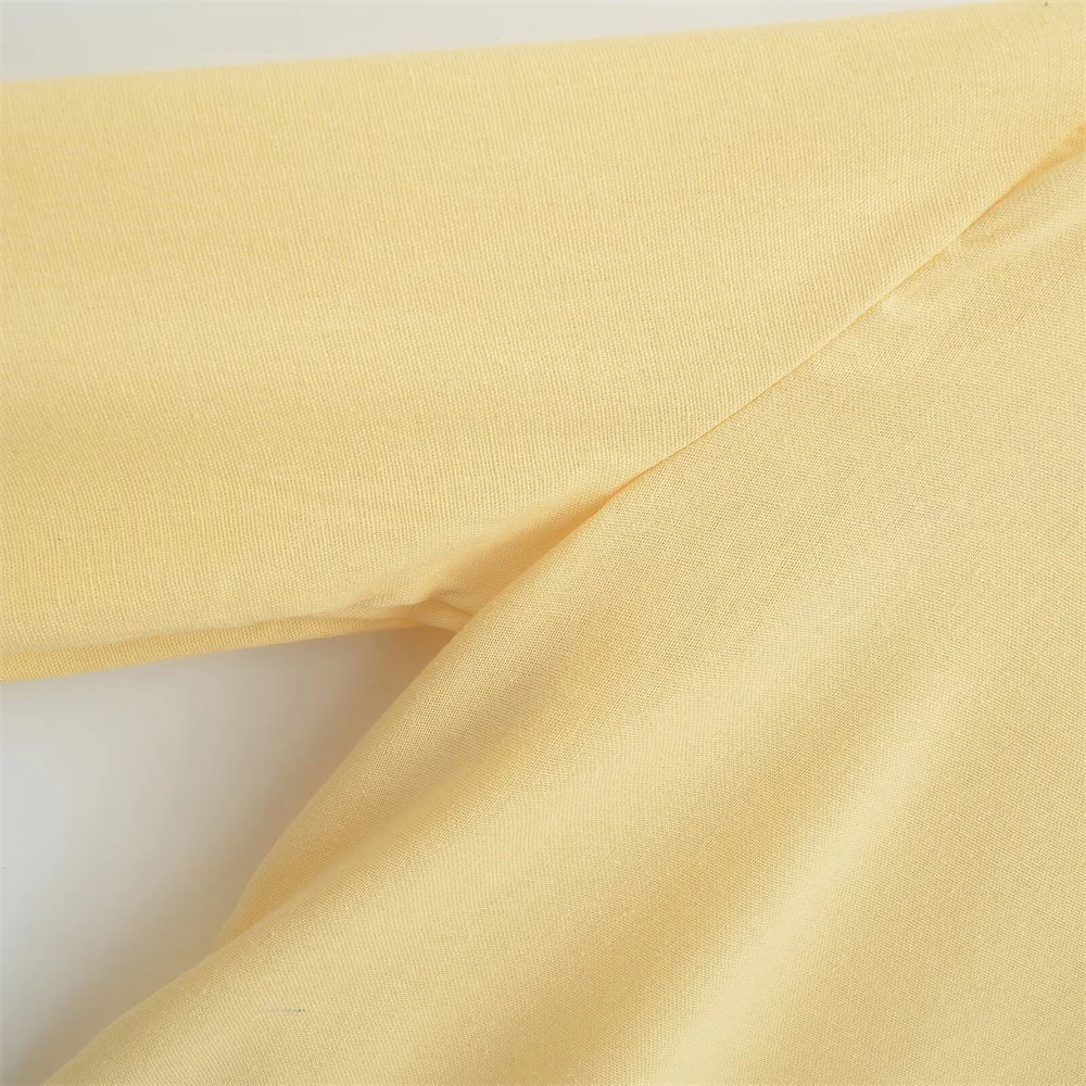 الربيع والخريف نمط أزياء المرأة الجديدة قميص كتان فضفاض وشورت غير رسمي منتصف الخصر