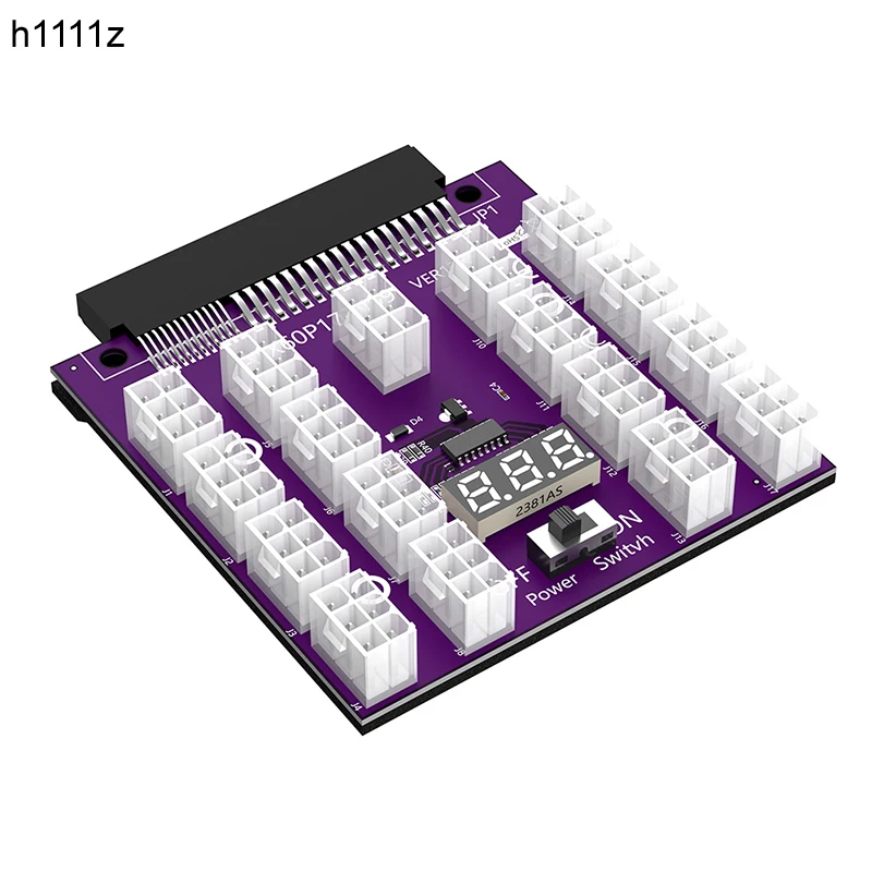 

ATX 17x 6Pin Power Supply Breakout Board Adapter Converter 17 x PCIe Port 6Pin Power Connector 12V for Ethereum BTC Miner Mining