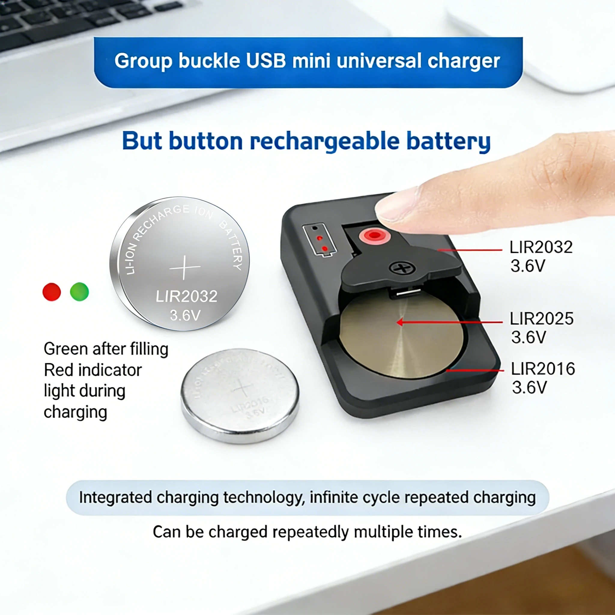 

5-50PCS LIR2032 LIR2025 LIR2016 Rechargeable Battery High Capacity 3.6V Button Cell Replace CR2032 CR2025 CR2016 for Watches