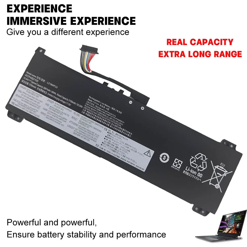 L21M4PC0  L21D4PC0 L21M4PC2 15.44V 60Wh 3887mAh Battery for Lenovo Legion Y7000P Y9000P, IdeaPad Gaming 3